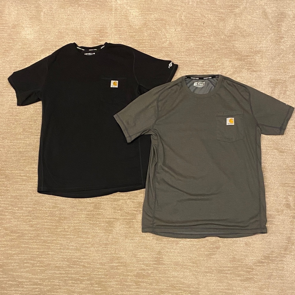 Carhartt Men's Black and Gray Force T-Shirt Lot